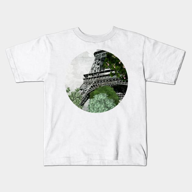 Eiffel Tower Kids T-Shirt by KatherineBlowerDesigns